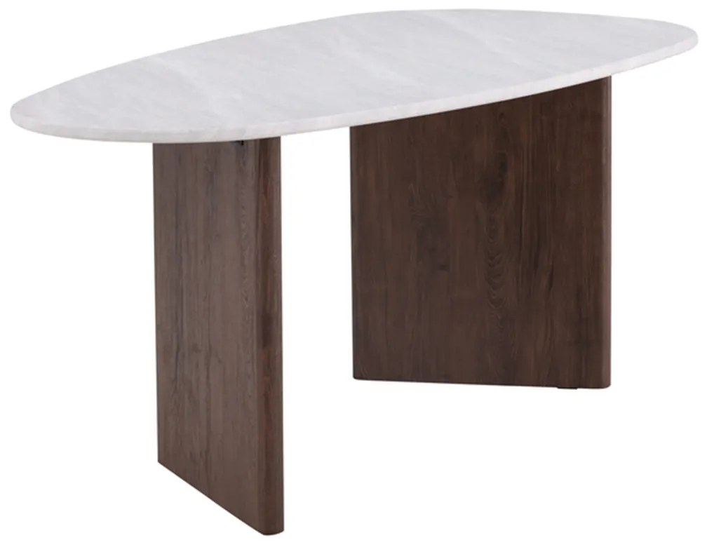 Organische Eettafel Klein Bruin - 180 X 90cm.