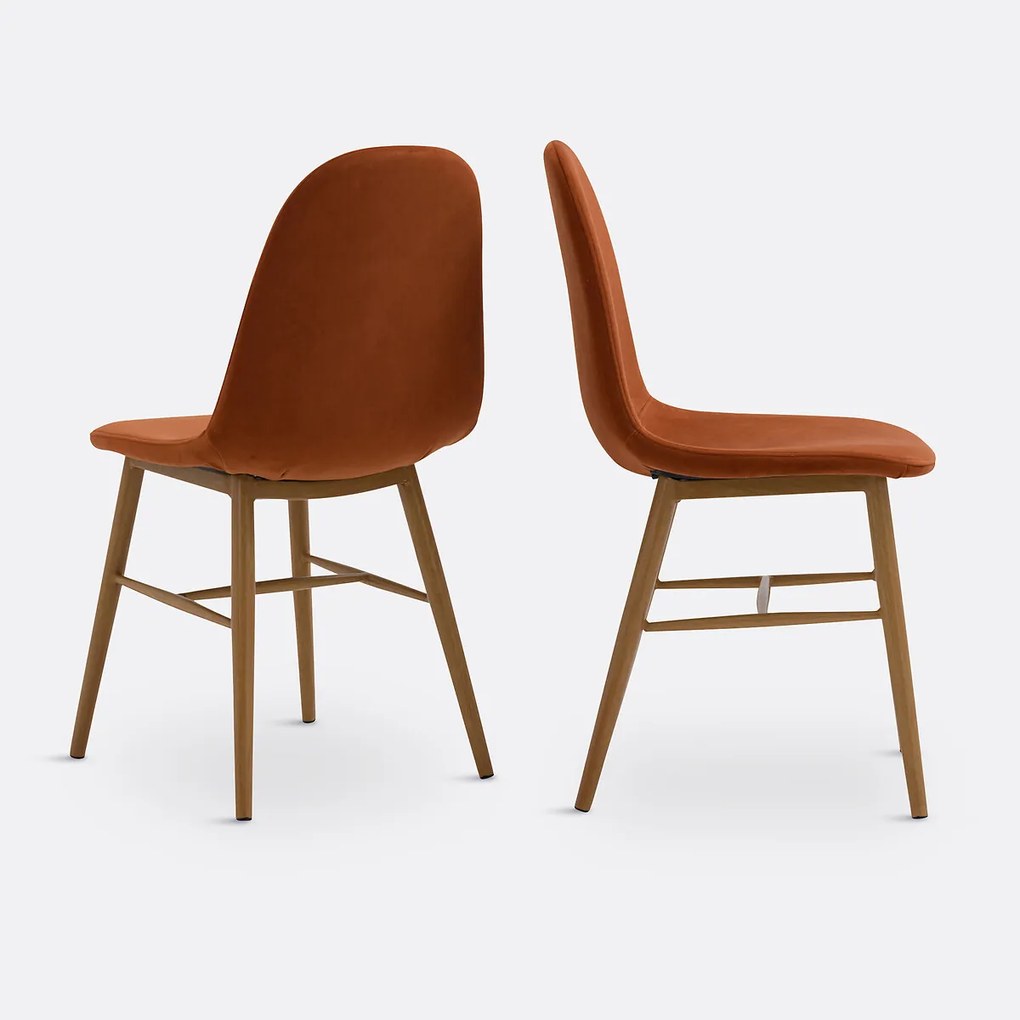 Set van 2 fluwelen stoelen, Polina