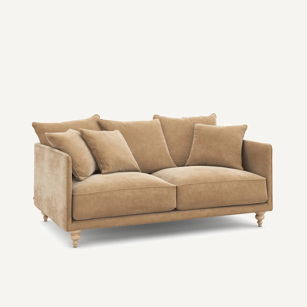 3-zits stonewashed fluwelen bank, Lazare