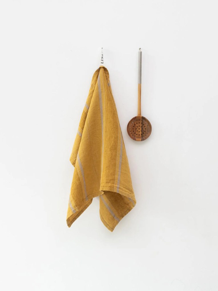 Theedoek Amber van linnen