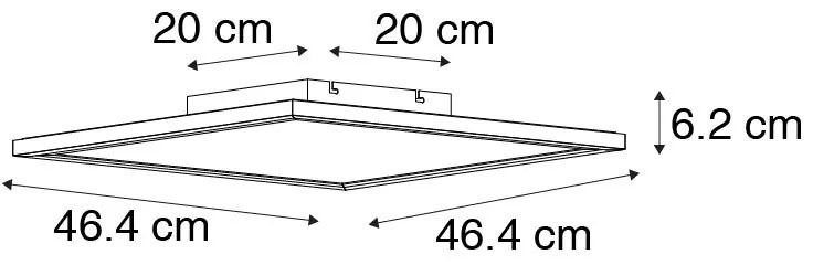 Modern LED paneel wit 46 cm incl. LED 2700 - 5000K - Luntani Modern vierkant Binnenverlichting Lamp