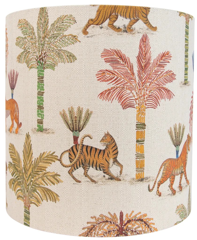 Stoffen lampenkap multicolor met dierenprint 40/40/40