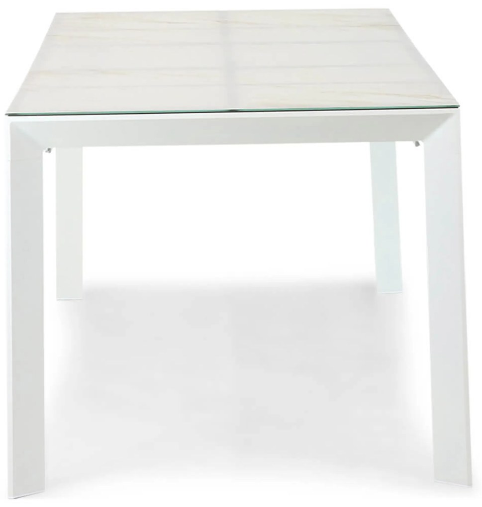 Dining Tuintafel rechthoekig uitschuifbaar 180/240 x 90 cm Aluminium Wit Alicante