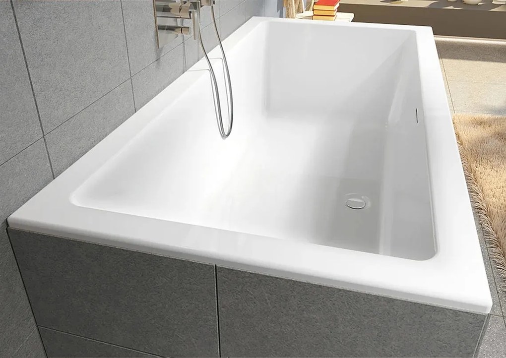 Riho Rethink Cubic inbouw ligbad 160x70cm wit glans