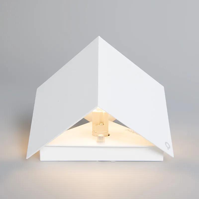 Set van 2 Moderne wandlampen wit - Cube Binnenverlichting Lamp