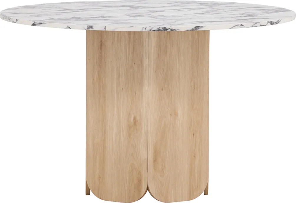 Ronde Eettafel Vijfhoekpoot Lichtgrijs - 120 X 120cm.