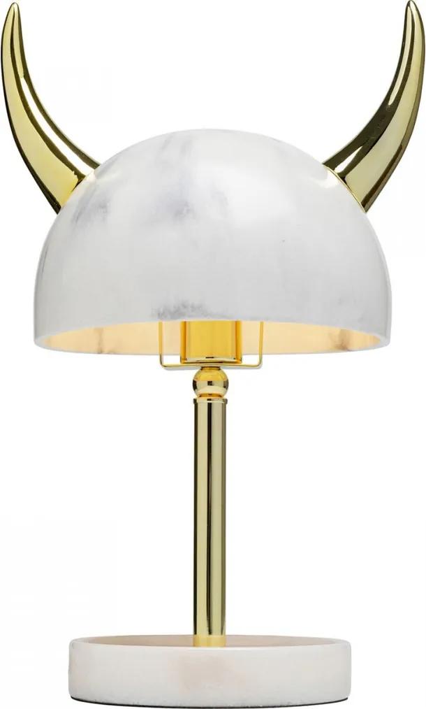 Kare Design Horn Hoorns Tafellamp Marmer Met Goud