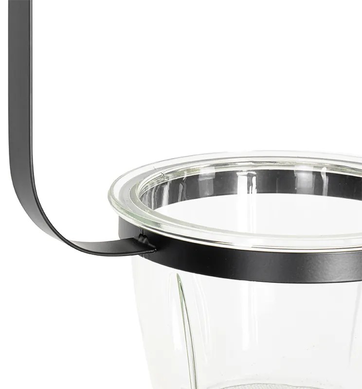 Moderne plafondlamp zwart met glas rechthoekig - Roslini Modern E27 Binnenverlichting Lamp