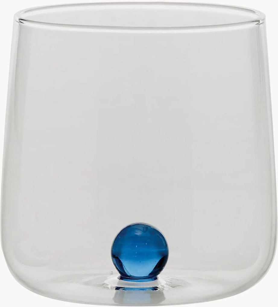 Handgemaakte waterglazen Bilia van borosilicaatglas, 6-delig