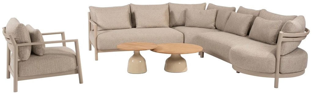 4 Seasons Outdoor Mykonos loungestoel Loungestoel   beige weerbestendig