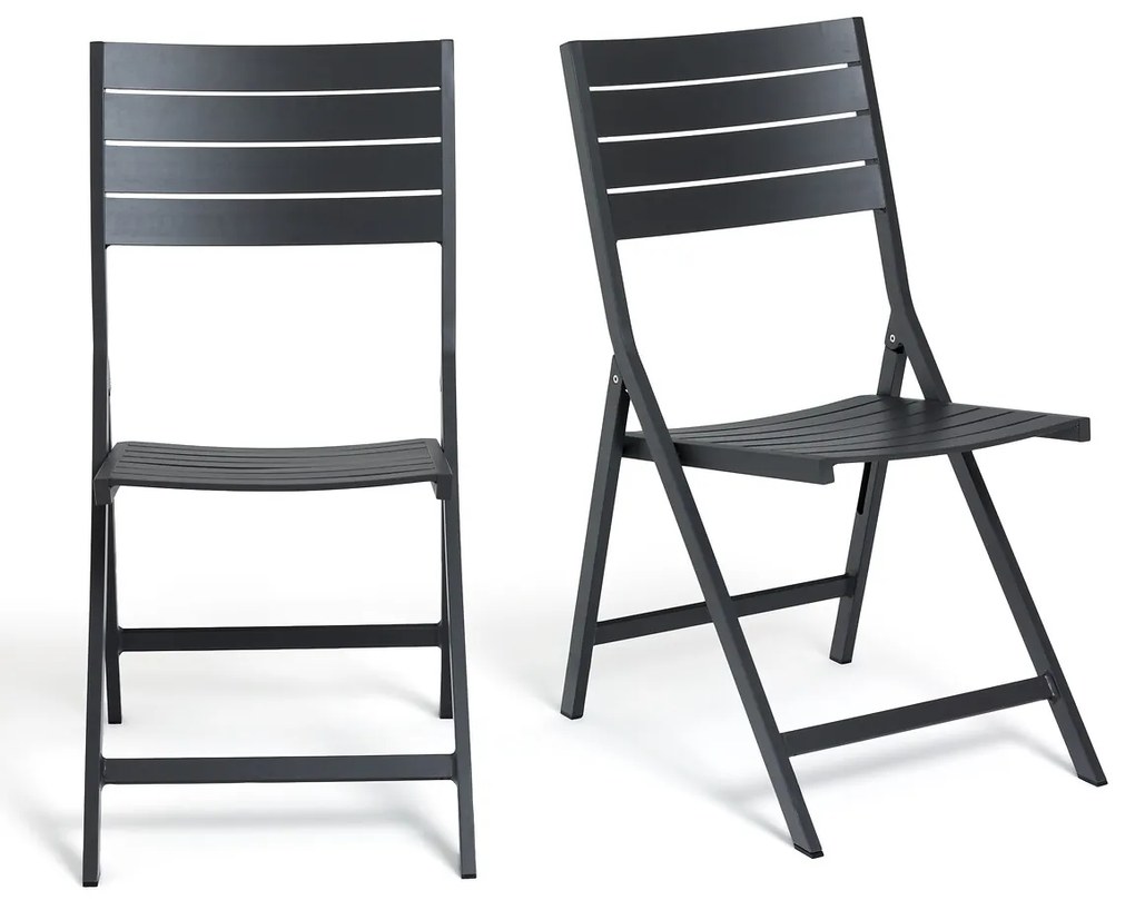 Set van 2 stoelen in aluminium, Zapy