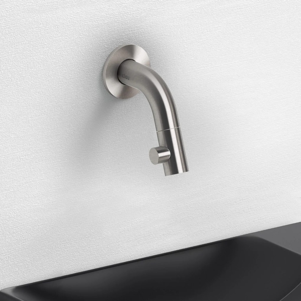 Clou Kaldur inbouw fonteinkraan 7.5cm RVS geborsteld