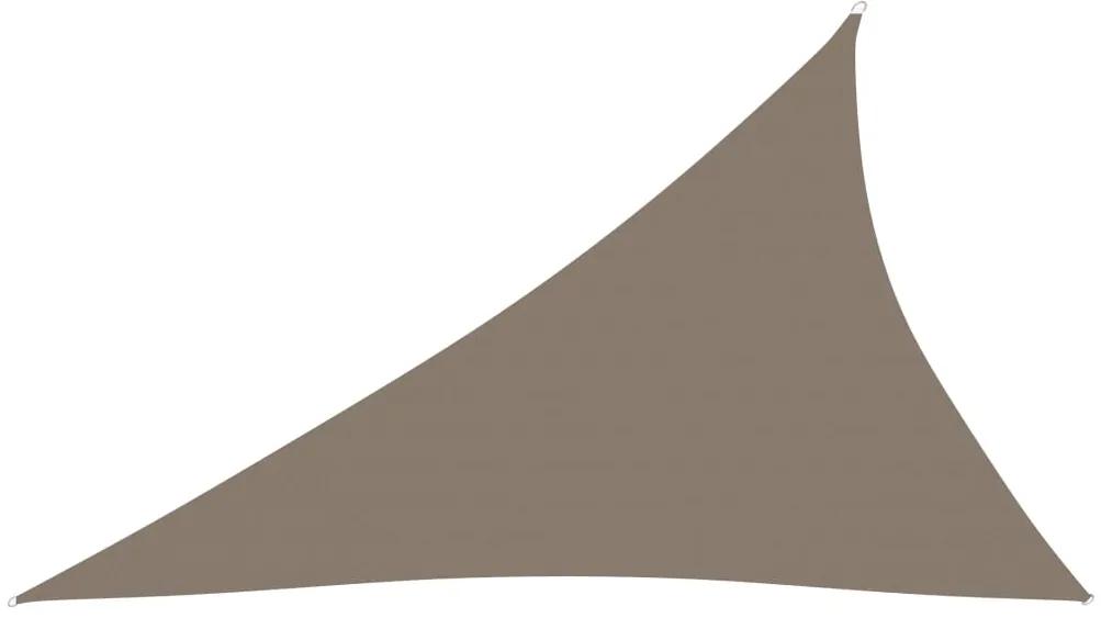 vidaXL Zonnescherm driehoekig 4x5x6,4 m oxford stof taupe