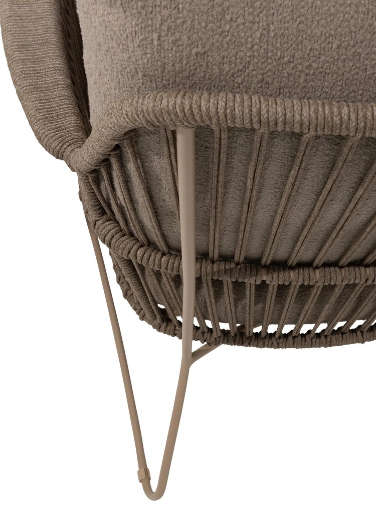 4 Seasons Outdoor Botanic loungestoel latte  Loungestoel    taupe weerbestendig