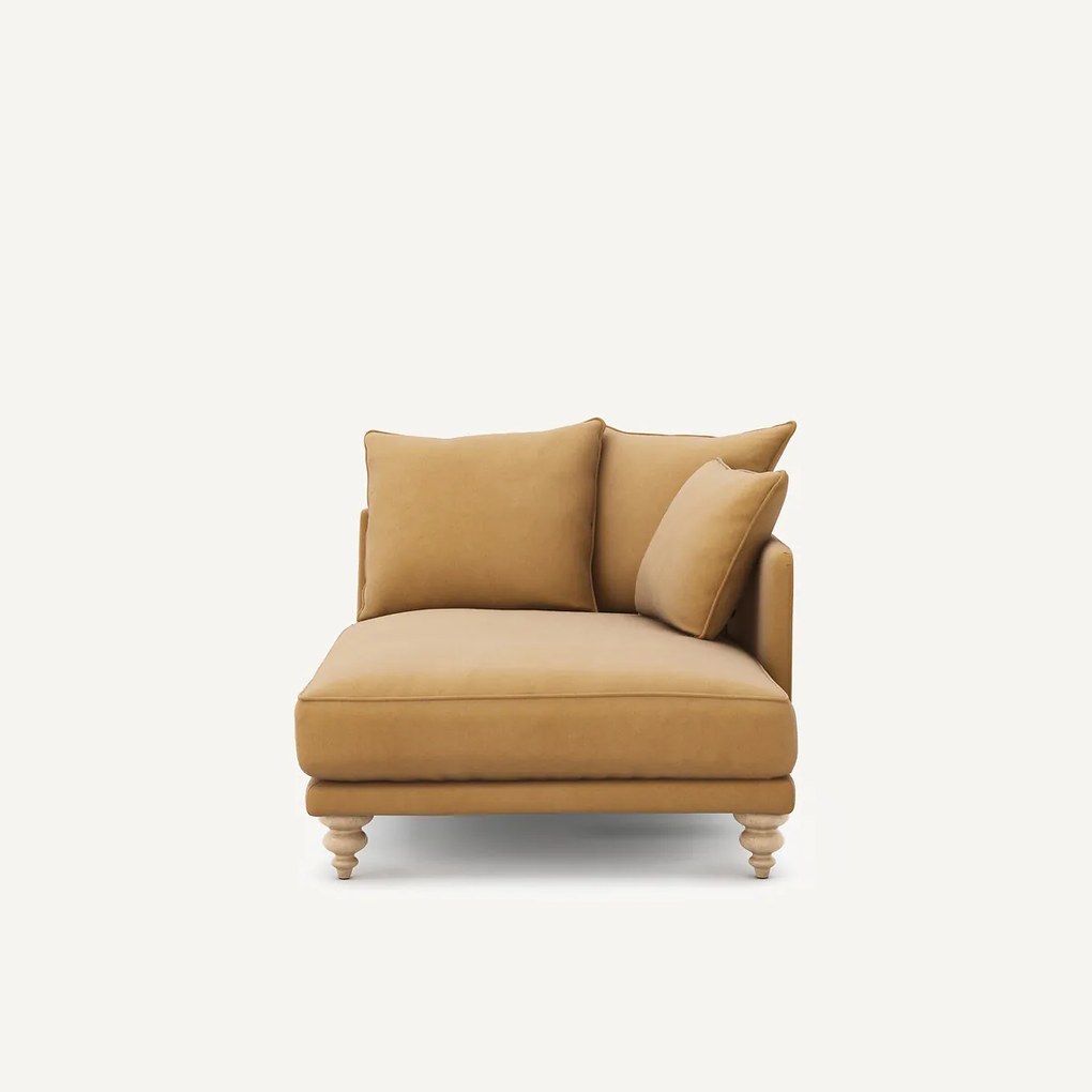 Longchair van linnen fluweel, LAZARE