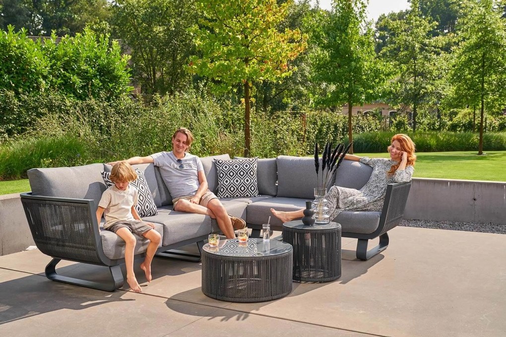 Chaise Loungeset 4 personen Rope Grijs Santika Furniture Santika Corniche