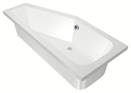 Xenz Lagoon Hoekbad - 170x75x48 - afvoer Midden - Links - Compact - acryl - wit 6982-01