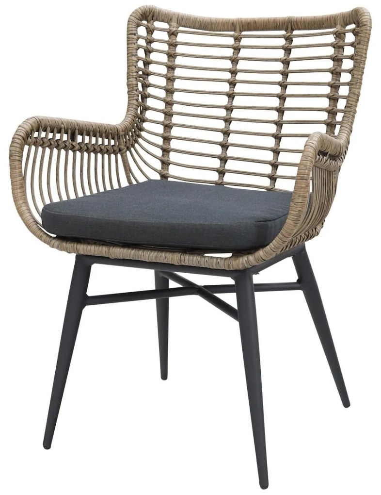 Jasmine Naturel/GI Edison 8-persoons ovale dining tuinset 280x140 cm.