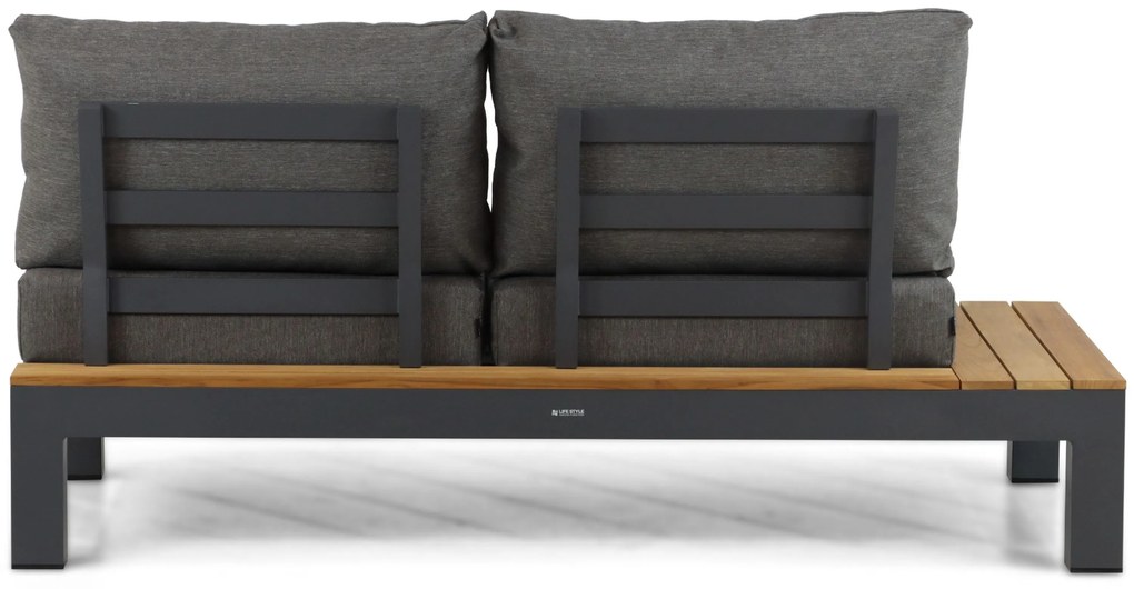 Loungeset 5 personen Aluminium/Teak Grijs Lifestyle Garden Furniture Vittoria