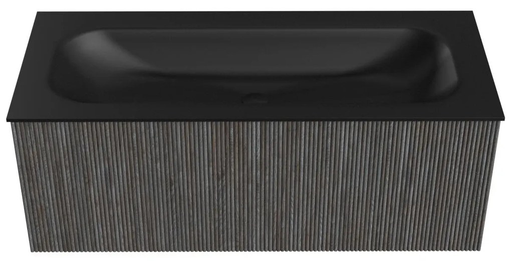 Mondiaz Kurve 110cm badmeubel shadow met 1 lade en wastafel big medium midden zonder kraangat urban