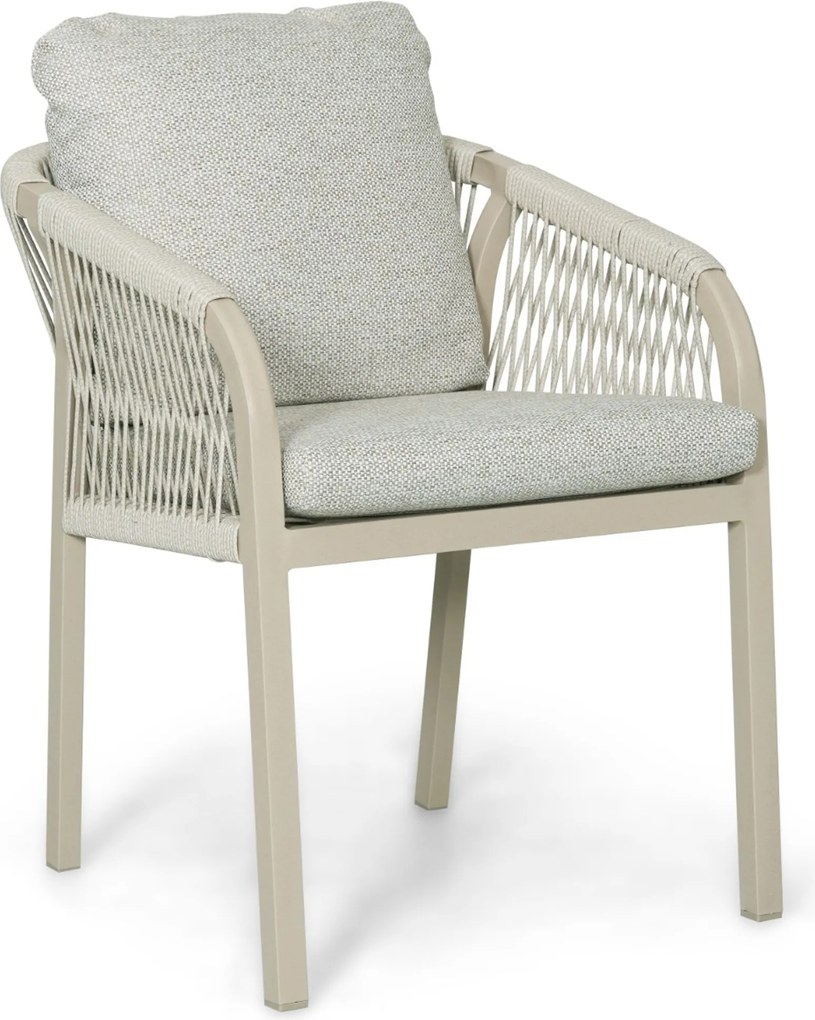 Tuinset Ronde Tuintafel 6 personen 150 cm Rope Taupe Lifestyle Garden Furniture Biagio/Xento