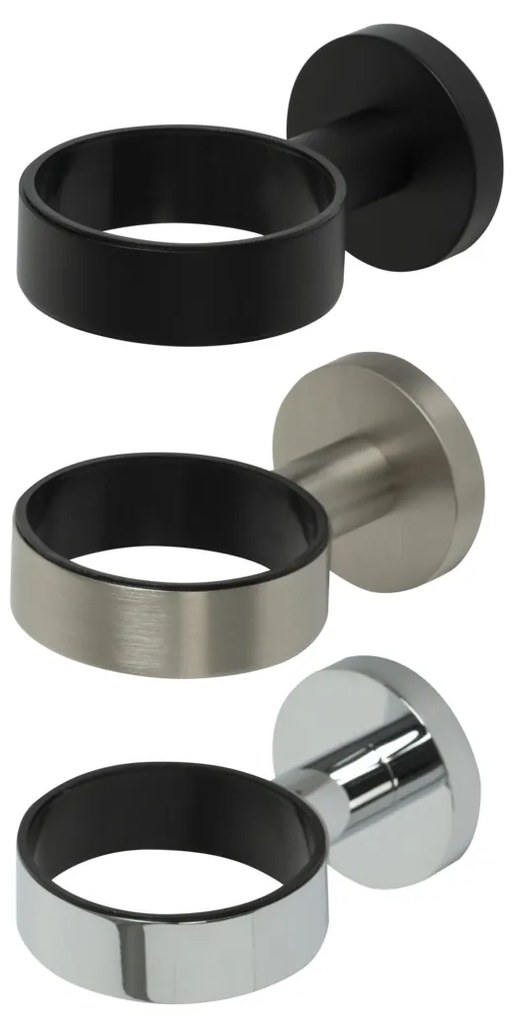 Plieger Vigo glashouder met glas mat zwart