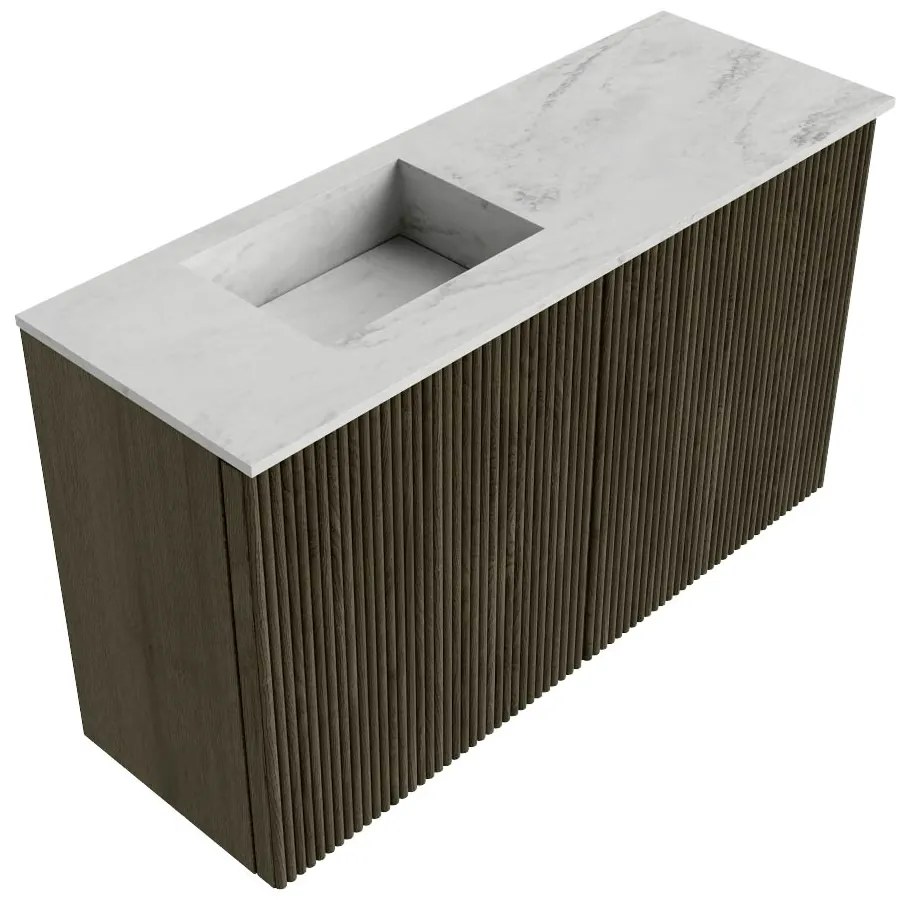 Mondiaz Joya DLux 70cm toiletmeubel shadow met wastafel faye links zonder kraangat opalo