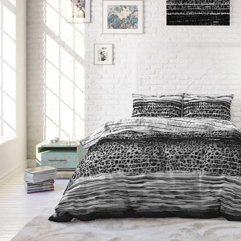 Sleeptime Elegance Panther Style - Antraciet 1-persoons (140 x 220 cm + 1 kussensloop) Dekbedovertrek