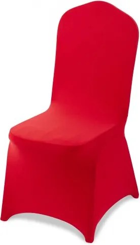 VEVOR stoelhoezen, 50 stuks, wasbare en afneembare stoelhoezen van polyester-spandex voor bruiloften, diners, banketten en restaurants, geschikt voor stoelen (51 x 45 x 95 cm), rood