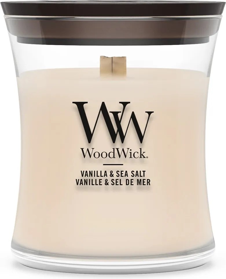 WoodWick geurkaars - Mini Hourglass - Vanilla &amp; Sea Salt