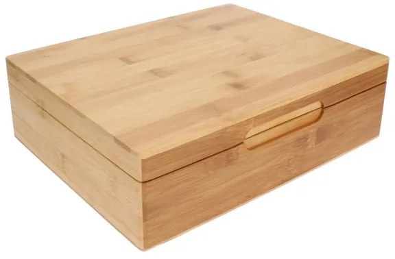 Theedoos, 12 vakken, bamboe