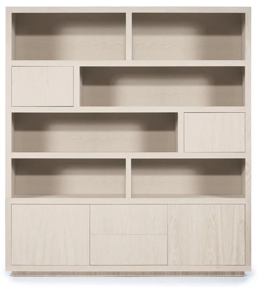 Eleonora Helsinki Vakkenkast Taupe Eiken 200 Cm - 200x42x220cm.