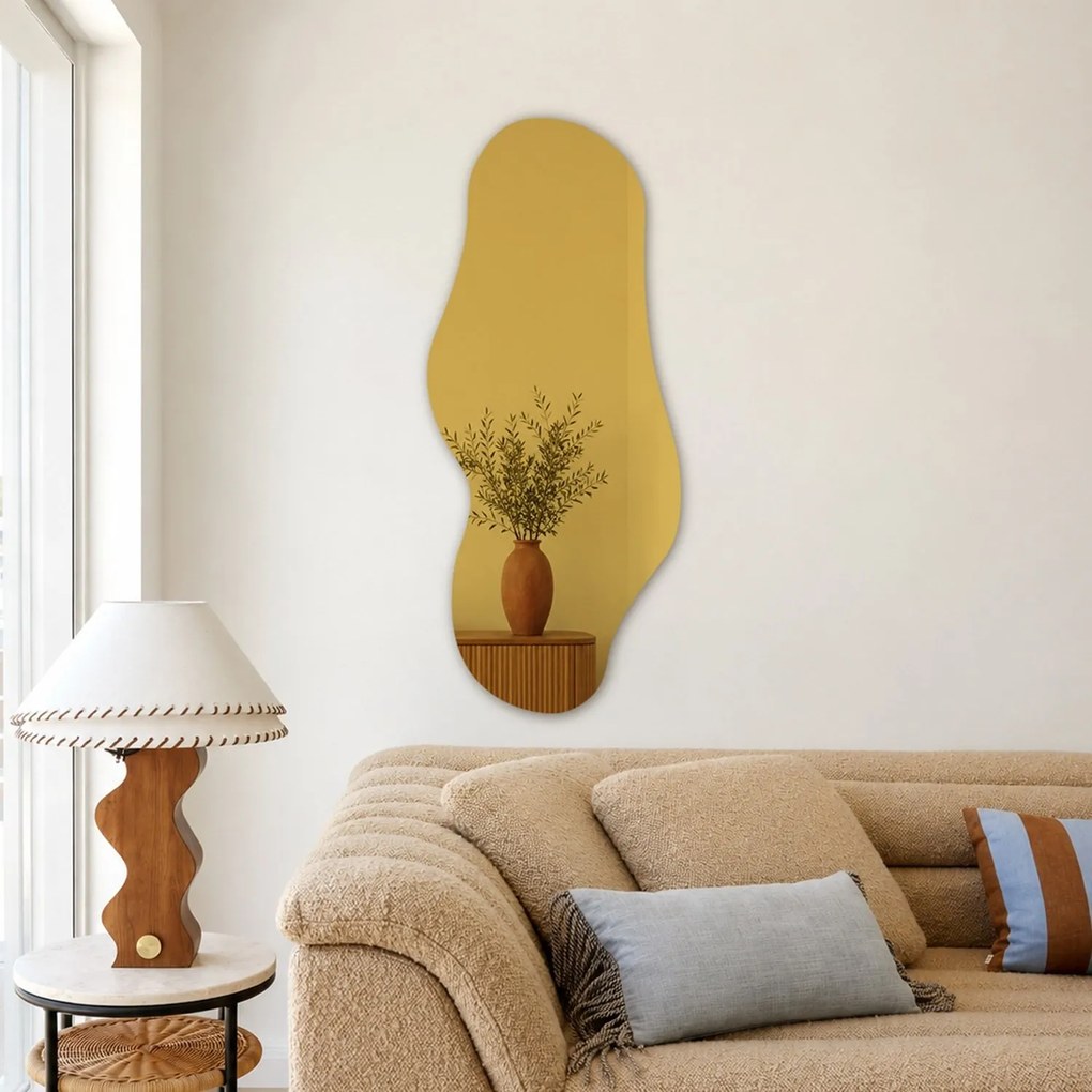 Spiegel met goudkleurig spiegelglas – Pure Collection R54
