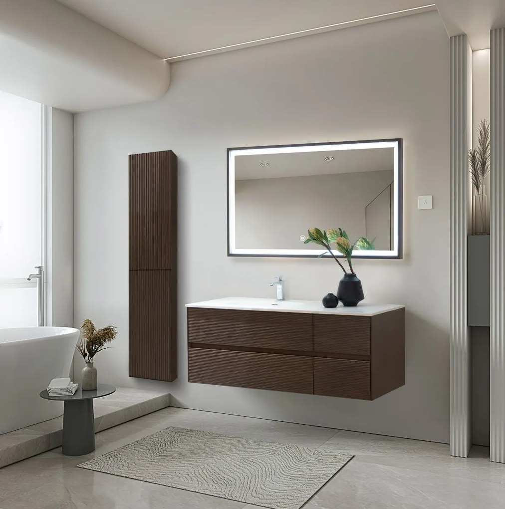 SaniGoods Lucille kolomkast donker walnoot 35x35x160cm