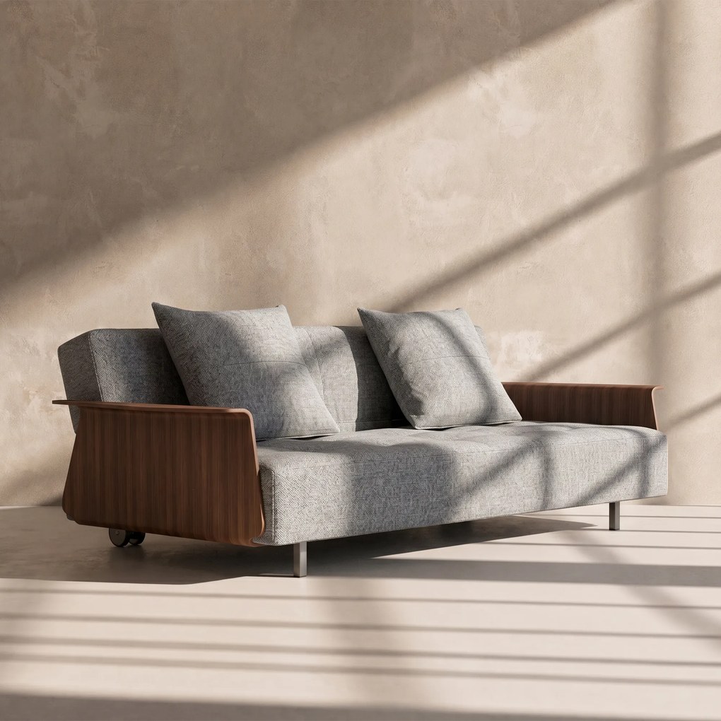 Innovation Living Long Horn D.E.L. Verrijdbare Slaapbank Met Walnoot Arm