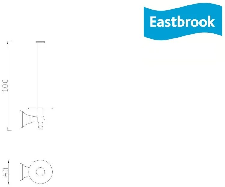 Eastbrook Rockingham messing toiletrolhouder chroom
