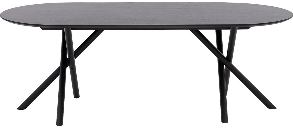 Goossens Eettafel Kristian, Semi rond 220 x 100 cm