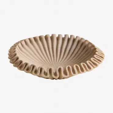 Decoratieve Schaal In Hars Irente Licht Zandbruin & Ø20 Cm - Sklum