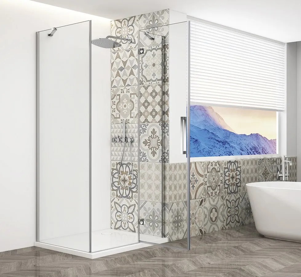 Gelco Trinity douchecabine met helder glas 80x80cm rechts chroom