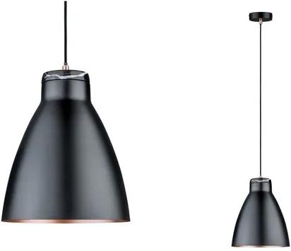 Paulmann Neordic Rurik Hanglamp, Zwart/Marmer, E27 Fitting
