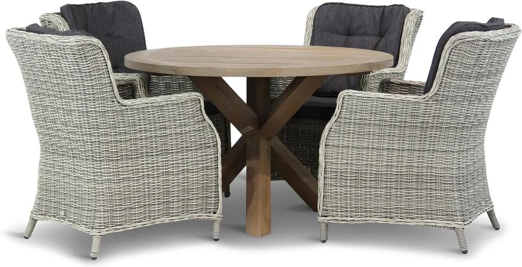 Garden Collections Vita/Sand City rond 120 cm dining tuinset 5-delig