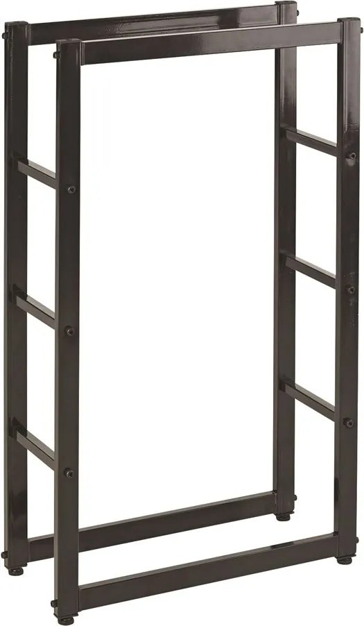 Practo Home houtopberging zwart - Haardaccessoires - 25x60x100cm
