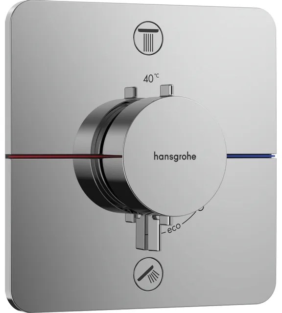 Hansgrohe Showerselect Comfort Q thermostaat inbouw voor 2 functies chroom 15583000