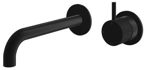 Hotbath Cobber X afbouwdeel voor wastafelmengkraan met 18cm uitloop mat zwart CX005EXT18BL