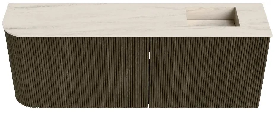 Mondiaz Joya DLux 110cm toiletmeubel ronding links shadow met wastafel faye rechts 1 kraangat meli
