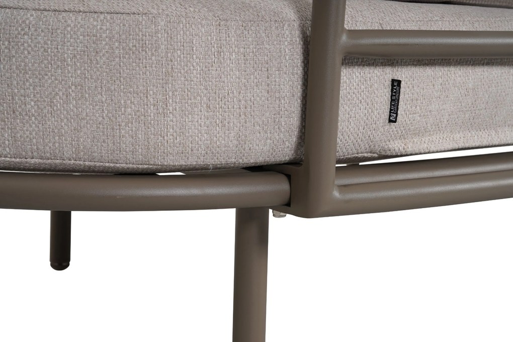 Loungeset tuin  Aluminium Taupe  Lifestyle Garden Furniture Perla