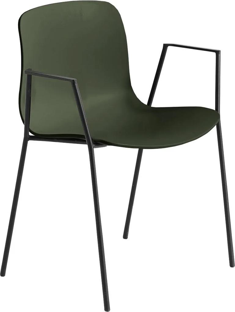 Hay About a Chair AAC18 stoel met zwart onderstel Green