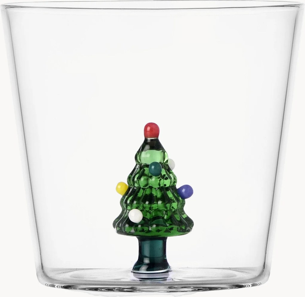 Handgemaakte tumbler Christmas Tales met kerstboompje