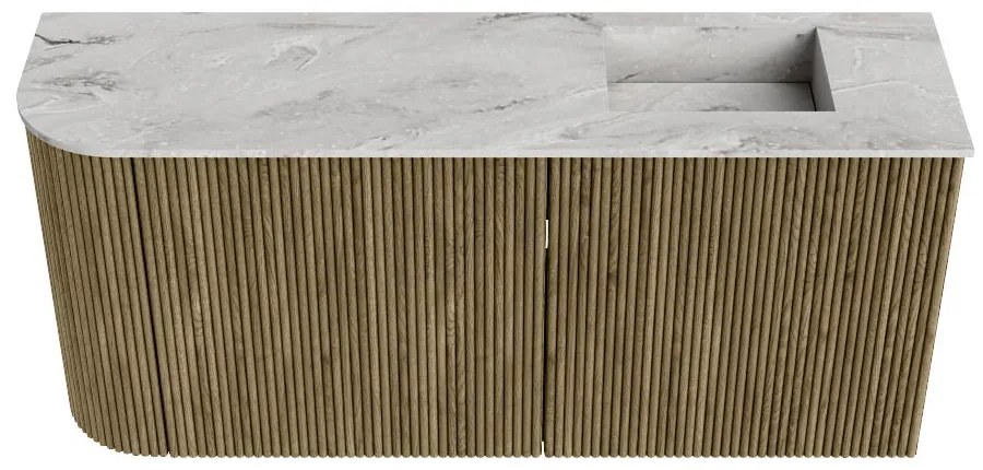 Mondiaz Joya DLux 90cm toiletmeubel ronding links dusk met wastafel faye rechts 1 kraangat glace