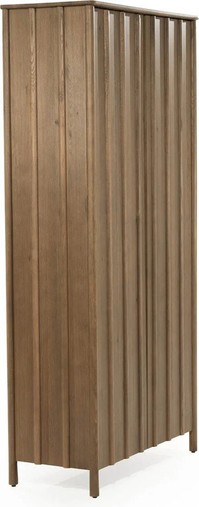 Hoge Wandkast Eikenhout Bruin - 102x47x210cm.